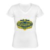 Playera Dama: Algodón Peinado Cuello V Miniatura