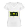 Playera Dama: Algodón Peinado Cuello V Miniatura
