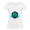 Playera Dama: Algodón Peinado Cuello V Miniatura